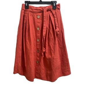See you Monday, Tie at‎ the Waist Orange Skirt, size Small
